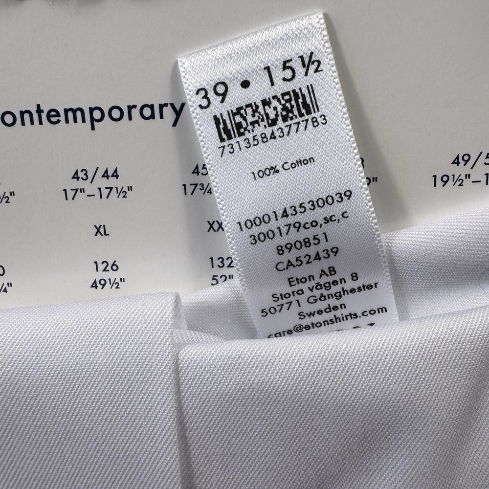 ETON Contemporary Solid White Current Cotton Butt… - image 5